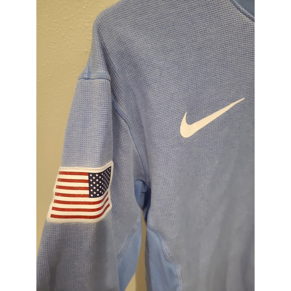 Nike OCG Blue Team USA Paralympics Medal Stand Qtr. Zip Pullover Women SZ M - Picture 3 of 12